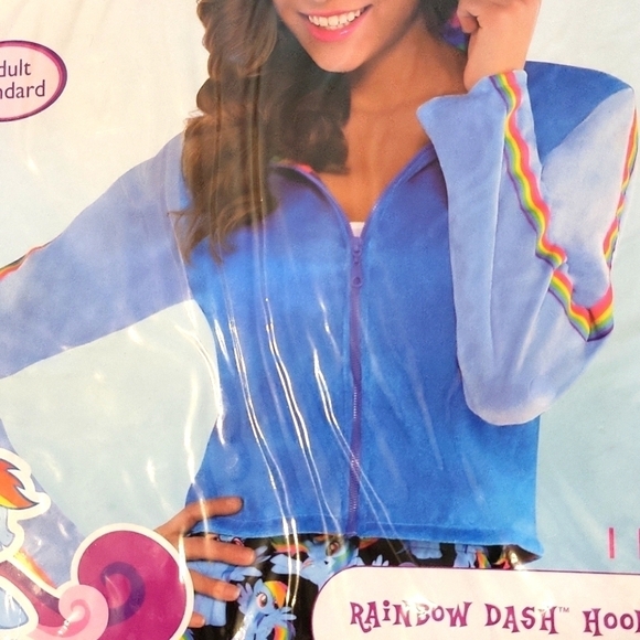 New In package My Little Pony on-size adult Hoodie Rainbow Dash - Picture 13 of 13